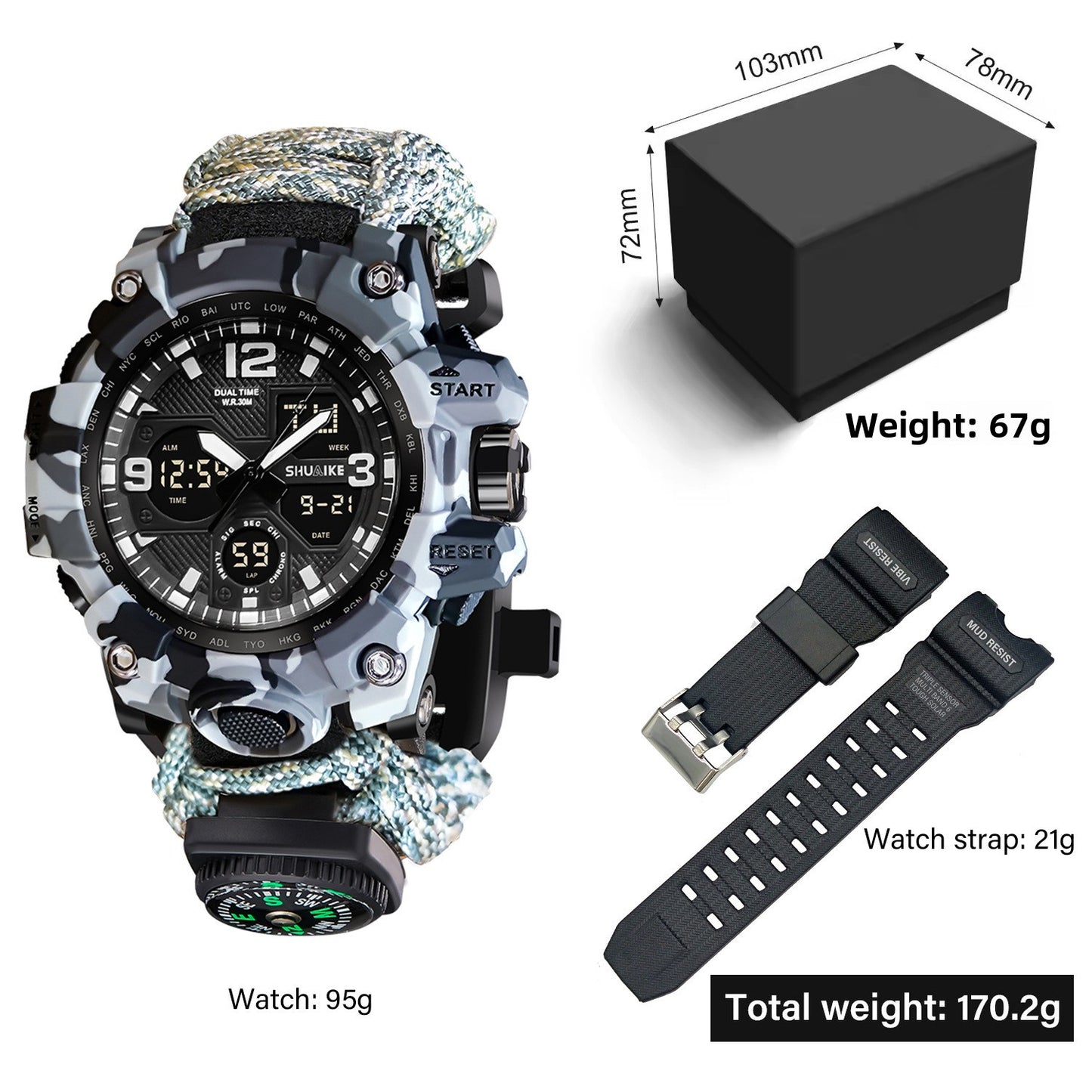 Dual Display Multifunction Outdoor Watch